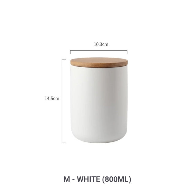 Stylish Nordic Minimalist Sealed Ceramic Storage Jars For Tea Coffee Spices etc Containers With Lids For Kitchen Foodstuffs Tea Caddy