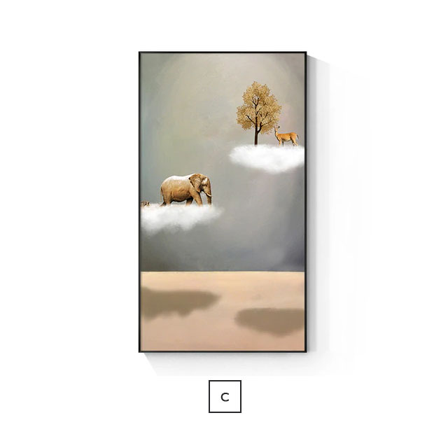 Surreal Abstract Minimalist Landscape Wall Art Fine Art Canvas Prints Modern Pictures For Hallway Living Room Dining Room Auspicious Home Office Interior Decor