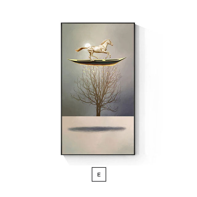 Surreal Abstract Minimalist Landscape Wall Art Fine Art Canvas Prints Modern Pictures For Hallway Living Room Dining Room Auspicious Home Office Interior Decor