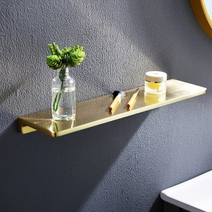 Shiny Brass Bathroom Shelf Shower Rack For Holding Towel And Accessories Polished Brass Bathroom Fixtures And Fittings