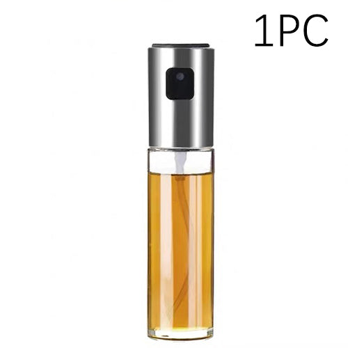 Kitchen Cooking Oil Spray Dispenser For Cooking Oil Vinegar Olive Oil Cooking Sprayer For Kitchen BBQ Stainless Steel & Glass