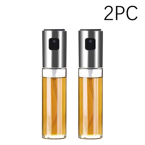 Kitchen Cooking Oil Spray Dispenser For Cooking Oil Vinegar Olive Oil Cooking Sprayer For Kitchen BBQ Stainless Steel & Glass