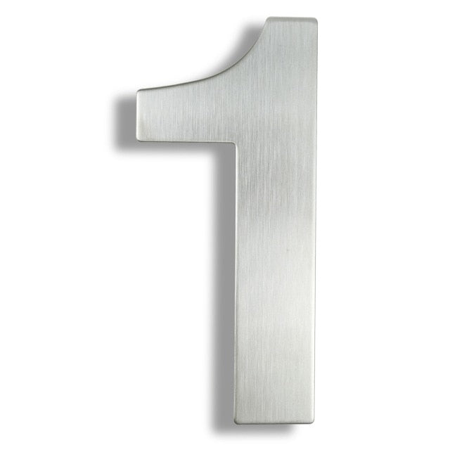 Stainless Steel Executive House Numbers Big 15cm Silver Numbers For Front Door Modern Stylish Home Exterior Signage 6 Inch Digits #0-9 Door Numbers