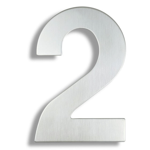 Stainless Steel Executive House Numbers Big 15cm Silver Numbers For Front Door Modern Stylish Home Exterior Signage 6 Inch Digits #0-9 Door Numbers