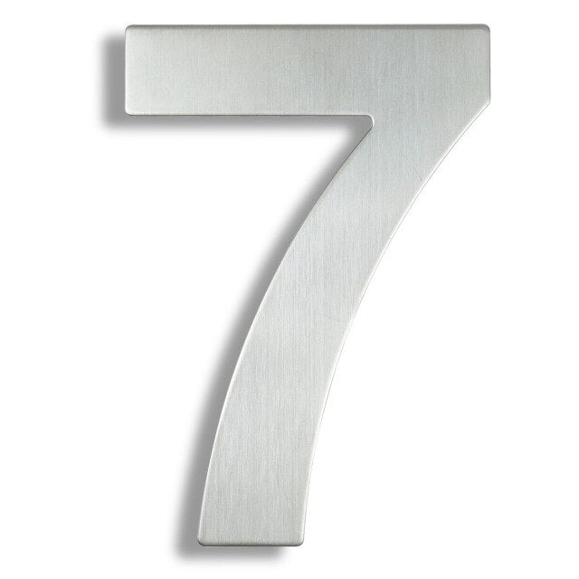 Stainless Steel Executive House Numbers Big 15cm Silver Numbers For Front Door Modern Stylish Home Exterior Signage 6 Inch Digits #0-9 Door Numbers
