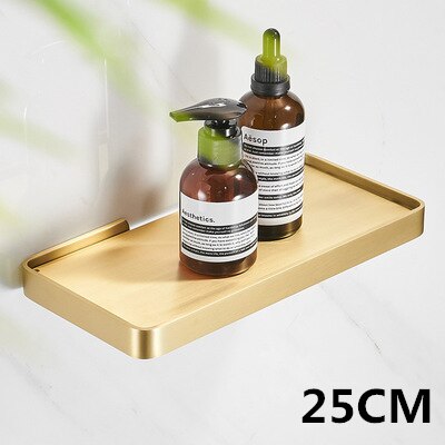 Shiny Brass Bathroom Shelf Shower Rack For Holding Towel And Accessories Polished Brass Bathroom Fixtures And Fittings