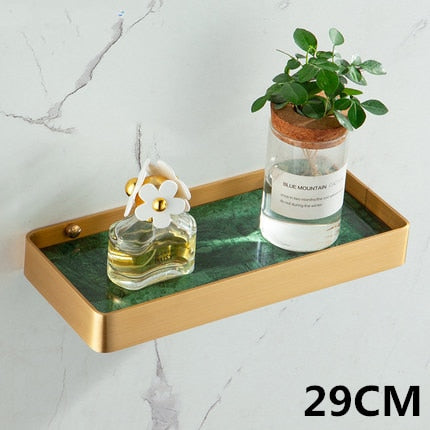 Shiny Brass Bathroom Shelf Shower Rack For Holding Towel And Accessories Polished Brass Bathroom Fixtures And Fittings