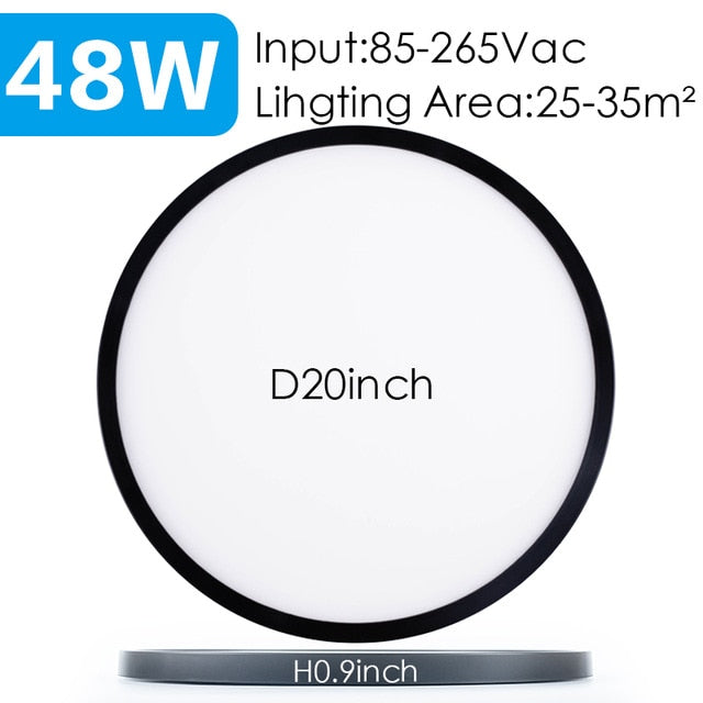 Ultra Thin Round LED Ceiling Light Black White Concept Minimalist Design Flat Circular Light For Home Kitchen Office Study Foyer Modern Interior Lighting Solution