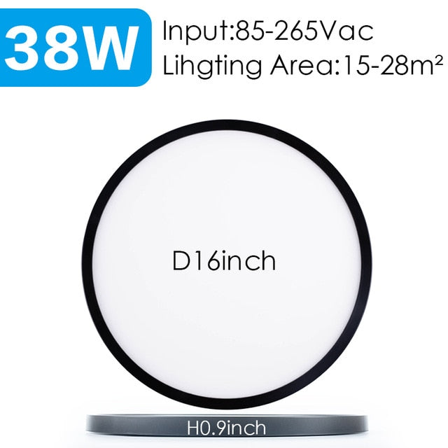 Ultra Thin Round LED Ceiling Light Black White Concept Minimalist Design Flat Circular Light For Home Kitchen Office Study Foyer Modern Interior Lighting Solution