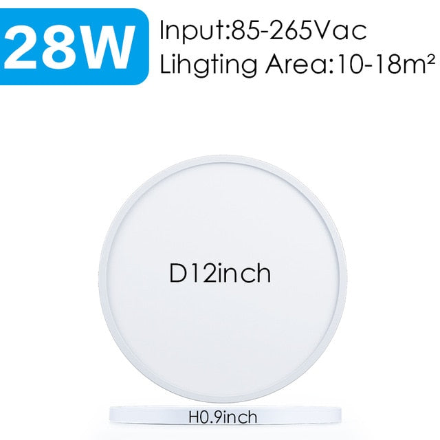 Ultra Thin Round LED Ceiling Light Black White Concept Minimalist Design Flat Circular Light For Home Kitchen Office Study Foyer Modern Interior Lighting Solution