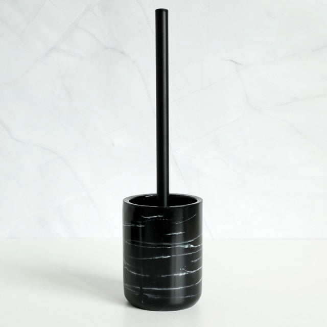 Minimalist Black White Marble Style Bathroom Accessories Set Liquid Soap Dispenser Toothbrush Holder Rinse Cup Soap Dish Toilet Brush Modern Washroom Essentials