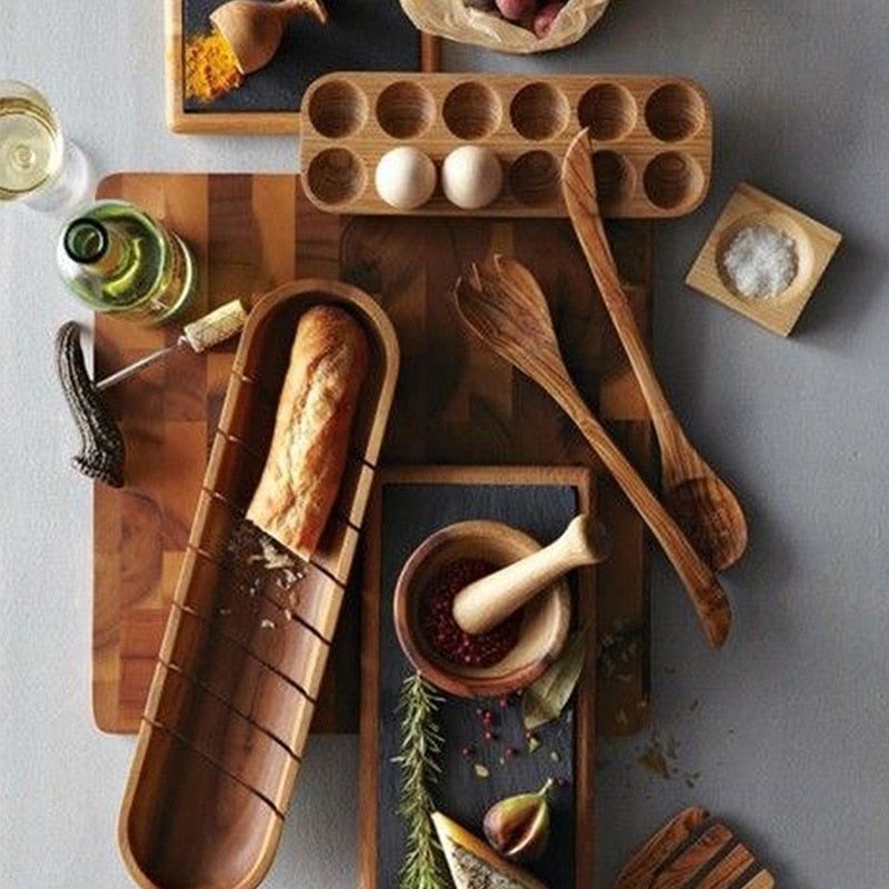 Authentic Japanese Style Egg Holders Natural Wood Trays For Serving Storing Eggs Kitchen Table Organizer Wooden Egg Racks