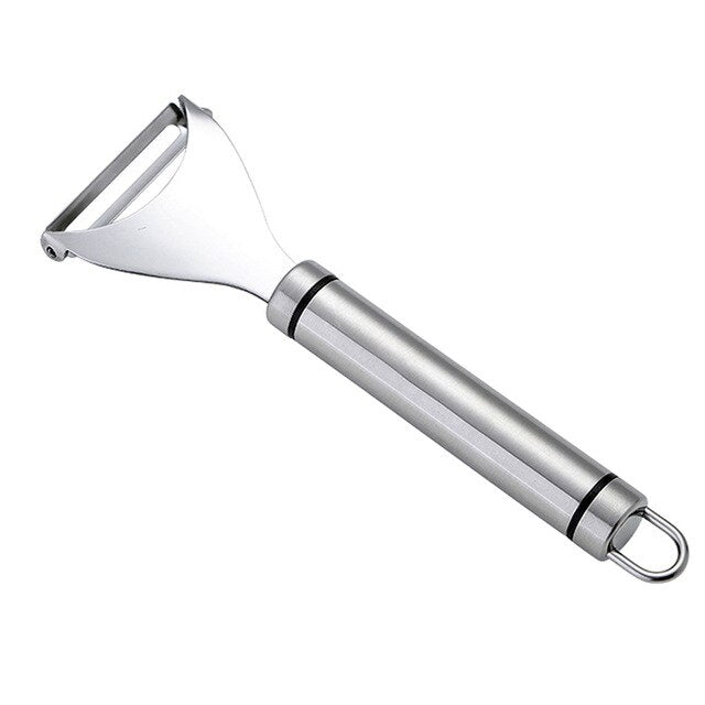 Stainless Steel Potato Peeling Tool For Vegetables Fruit Peeler Sharp Slicer Metal Planing Tool For Creative Food Prep Kitchen Gadgets