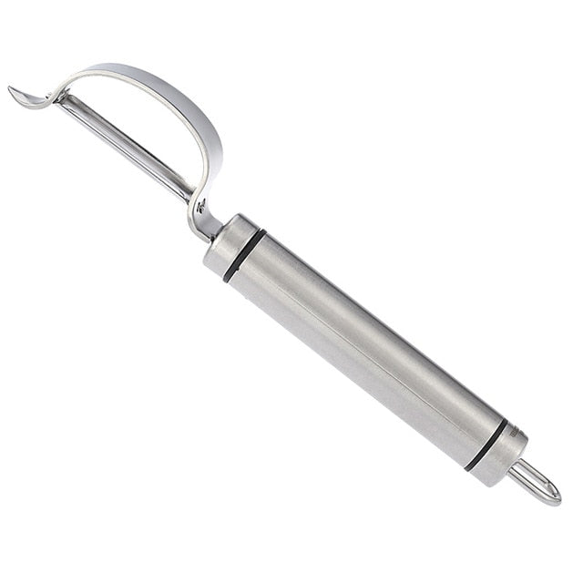 Stainless Steel Potato Peeling Tool For Vegetables Fruit Peeler Sharp Slicer Metal Planing Tool For Creative Food Prep Kitchen Gadgets