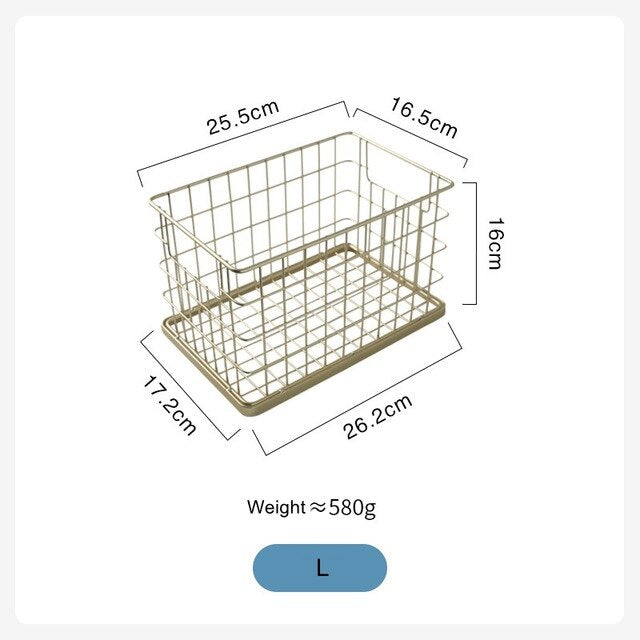 Nordic Luxury Handmade Gold Net Basket Organizer For Bathroom Accessories Cosmetics Towels Clothes Sundries Storage Basket For Washroom Kitchen Essentials