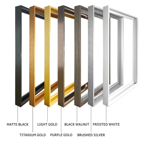 Aluminum Picture Frames For Canvas Prints 50x70 40x50 30x40cm Metal Outer Frames 8 Colors Black Golden Silver Purple Gold Frames For Canvas Prints