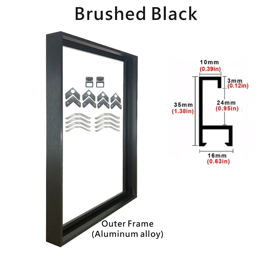 Aluminum Picture Frames For Canvas Prints 50x70 40x50 30x40cm Metal Outer Frames 8 Colors Black Golden Silver Purple Gold Frames For Canvas Prints