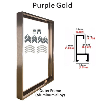 Aluminum Picture Frames For Canvas Prints 50x70 40x50 30x40cm Metal Outer Frames 8 Colors Black Golden Silver Purple Gold Frames For Canvas Prints