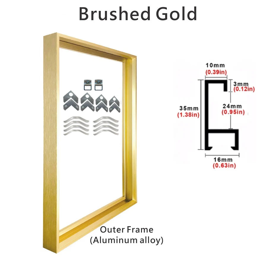 Aluminum Picture Frames For Canvas Prints 50x70 40x50 30x40cm Metal Outer Frames 8 Colors Black Golden Silver Purple Gold Frames For Canvas Prints