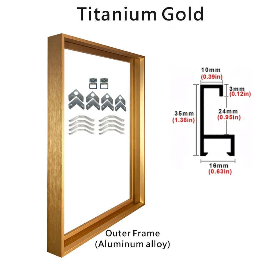 Aluminum Picture Frames For Canvas Prints 50x70 40x50 30x40cm Metal Outer Frames 8 Colors Black Golden Silver Purple Gold Frames For Canvas Prints