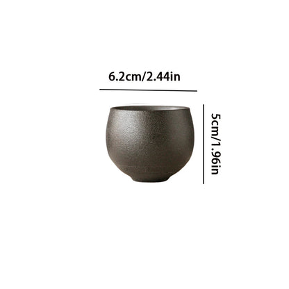 Ancient-Style Ceramic Teacup – Japanese-Inspired Single Bowl Stoneware Teacup for Daily Tea Rituals & Mindful Moments
