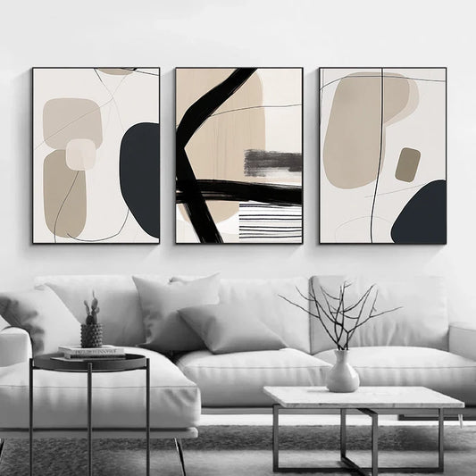 Bright Colorful Modern Abstract Wall Art – Trendy Multicolor Canvas Prints for Living Room, Office & Contemporary Home Decor