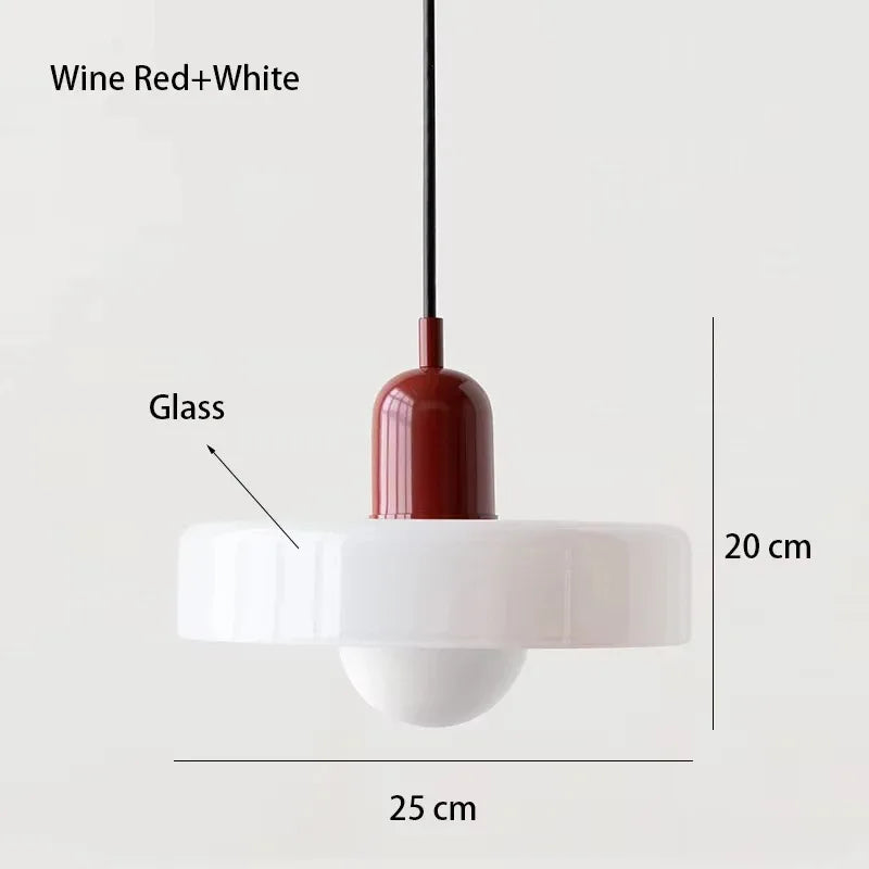 Colorful Designer Glass Pendant Lamps – Contemporary LED Ceiling Hanging Light Fixtures for Living Room, Dining Room, Bedroom & Kitchen Interiors