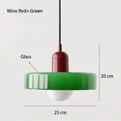 Colorful Designer Glass Pendant Lamps – Contemporary LED Ceiling Hanging Light Fixtures for Living Room, Dining Room, Bedroom & Kitchen Interiors