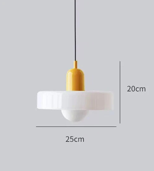 Colorful Designer Glass Pendant Lamps – Contemporary LED Ceiling Hanging Light Fixtures for Living Room, Dining Room, Bedroom & Kitchen Interiors