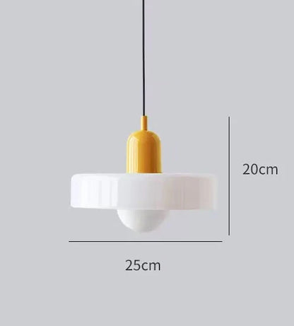 Colorful Designer Glass Pendant Lamps – Contemporary LED Ceiling Hanging Light Fixtures for Living Room, Dining Room, Bedroom & Kitchen Interiors