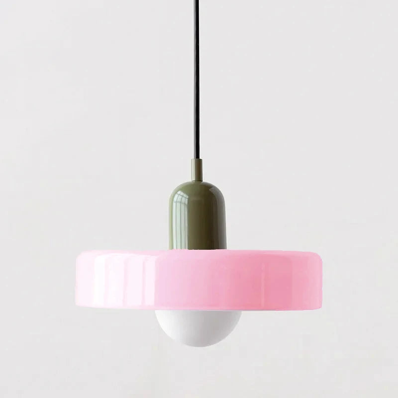 Colorful Designer Glass Pendant Lamps – Contemporary LED Ceiling Hanging Light Fixtures for Living Room, Dining Room, Bedroom & Kitchen Interiors