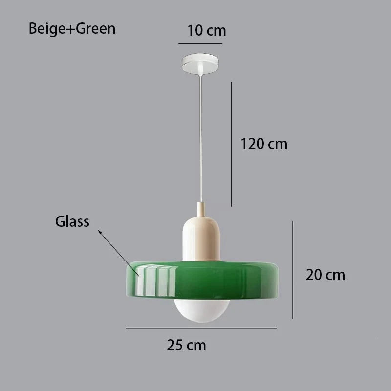 Colorful Designer Glass Pendant Lamps – Contemporary LED Ceiling Hanging Light Fixtures for Living Room, Dining Room, Bedroom & Kitchen Interiors