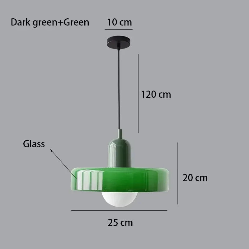 Colorful Designer Glass Pendant Lamps – Contemporary LED Ceiling Hanging Light Fixtures for Living Room, Dining Room, Bedroom & Kitchen Interiors