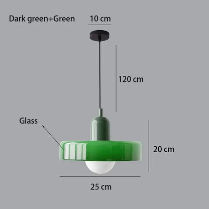 Colorful Designer Glass Pendant Lamps – Contemporary LED Ceiling Hanging Light Fixtures for Living Room, Dining Room, Bedroom & Kitchen Interiors