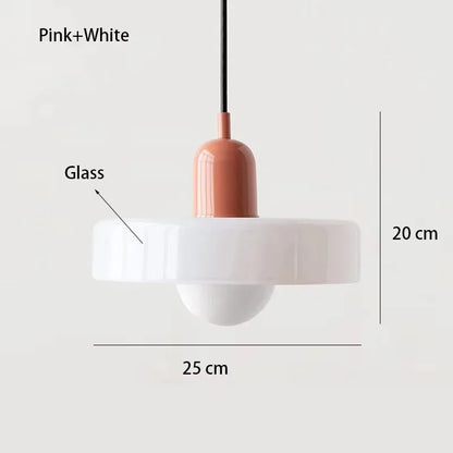 Colorful Designer Glass Pendant Lamps – Contemporary LED Ceiling Hanging Light Fixtures for Living Room, Dining Room, Bedroom & Kitchen Interiors