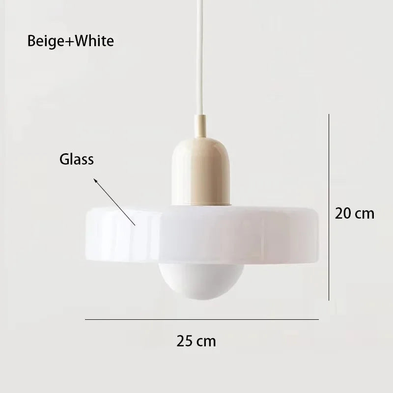 Colorful Designer Glass Pendant Lamps – Contemporary LED Ceiling Hanging Light Fixtures for Living Room, Dining Room, Bedroom & Kitchen Interiors