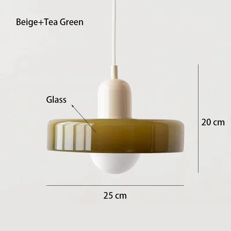 Colorful Designer Glass Pendant Lamps – Contemporary LED Ceiling Hanging Light Fixtures for Living Room, Dining Room, Bedroom & Kitchen Interiors