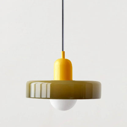 Colorful Designer Glass Pendant Lamps – Contemporary LED Ceiling Hanging Light Fixtures for Living Room, Dining Room, Bedroom & Kitchen Interiors