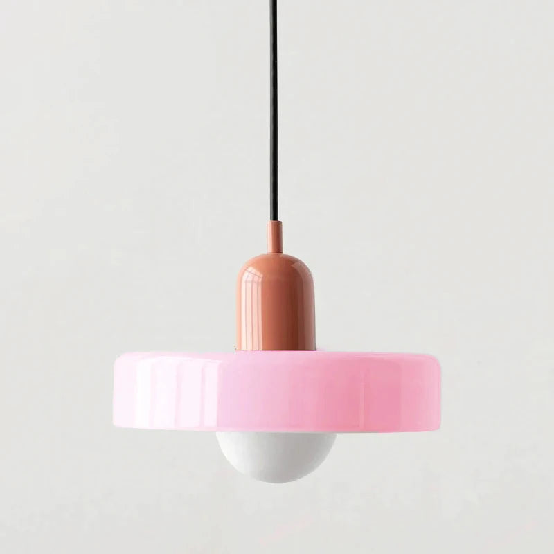 Colorful Designer Glass Pendant Lamps – Contemporary LED Ceiling Hanging Light Fixtures for Living Room, Dining Room, Bedroom & Kitchen Interiors