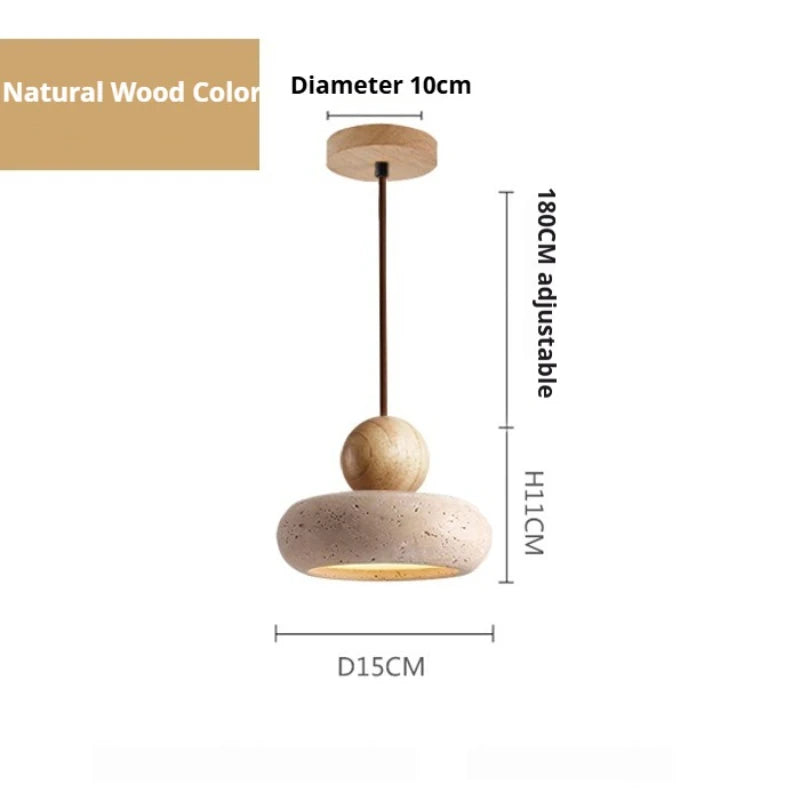 Curvy Rounded Travertine Stone LED Pendant Lights Designer Lighting For Living Room Restaurant Bedroom Modern Hanging Lamp Chandelier