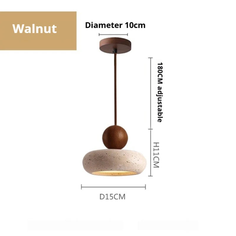 Curvy Rounded Travertine Stone LED Pendant Lights Designer Lighting For Living Room Restaurant Bedroom Modern Hanging Lamp Chandelier