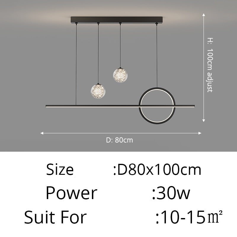 Contemporary Nordic LED Pendant Lighting Chandelier For Dining Room Table Kitchen Island Living Room Lighting For Modern Apartment