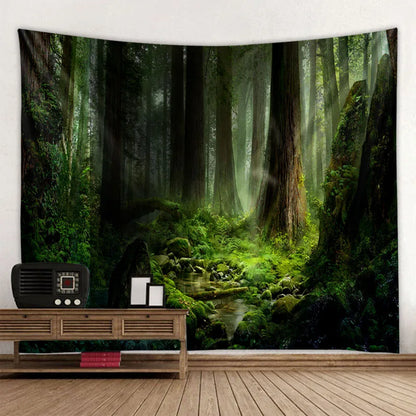Lush Forest Hanging Tapestry Wall Decoration Exotic Fantasy Landscape Creative Wall Art Decoration For Living Room Bedroom Artistic Home Decor