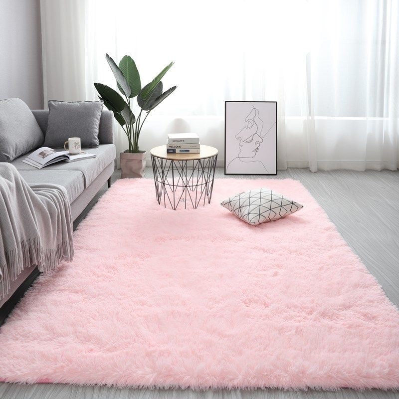 Thick Soft Plush Pile Area Rug For Living Room Deep & Fluffy Non-Slip Mat White Carpet For Modern Home Decor - Multiple Colors & Sizes