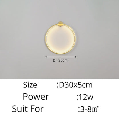 Simple Circle Ring Of Light LED Wall Light Modern Interior Lighting For Sofa Background Decoration Living Room Bedroom Light Decor