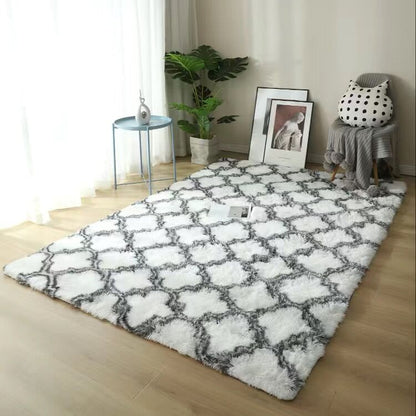Thick Soft Plush Pile Area Rug For Living Room Deep & Fluffy Non-Slip Mat White Carpet For Modern Home Decor - Multiple Colors & Sizes