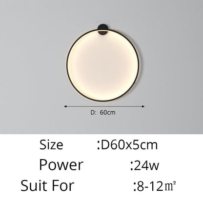 Simple Circle Ring Of Light LED Wall Light Modern Interior Lighting For Sofa Background Decoration Living Room Bedroom Light Decor
