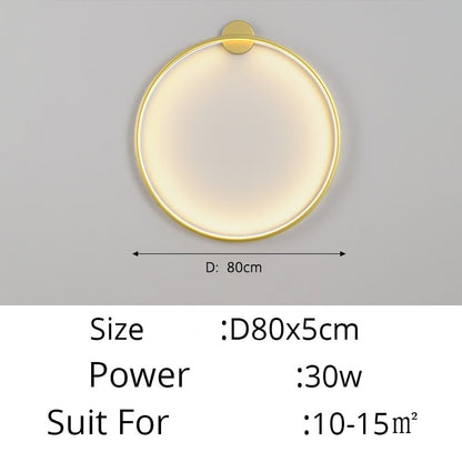 Simple Circle Ring Of Light LED Wall Light Modern Interior Lighting For Sofa Background Decoration Living Room Bedroom Light Decor