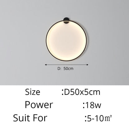 Simple Circle Ring Of Light LED Wall Light Modern Interior Lighting For Sofa Background Decoration Living Room Bedroom Light Decor