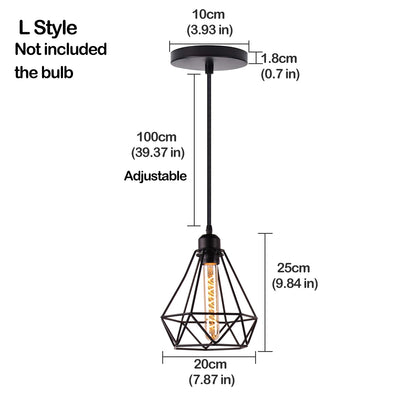 Modern Nordic Geometric Iron Cage LED Ceiling Light Pendants Lamps Classic Retro Industrial Lighting For Living Room Dining Room Trendy Pendant Lighting